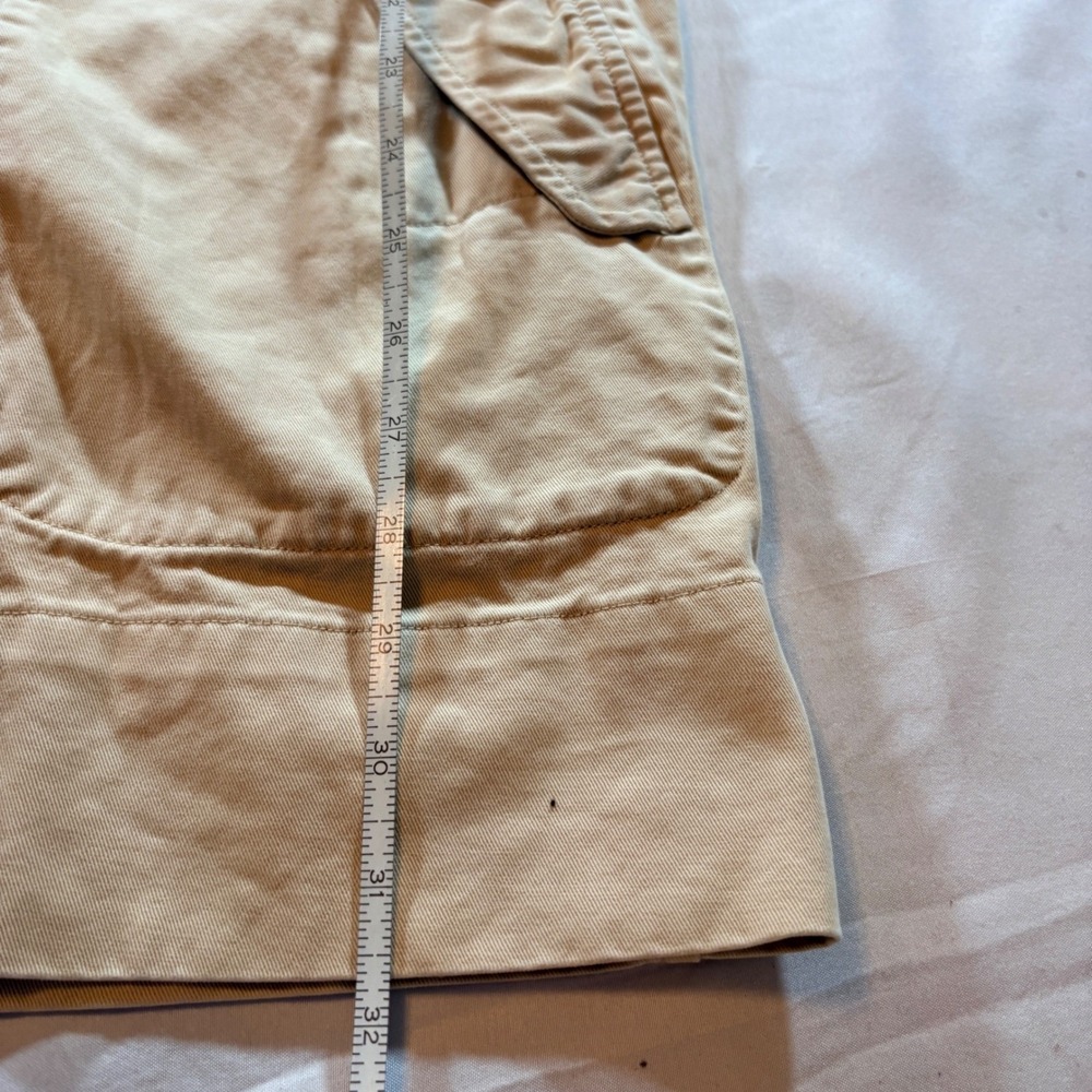 Ralph Lauren Tunic Dress Womens 8 Tan Cotton Twill Long Sleeve Utility Safari - Picture 6 of 7